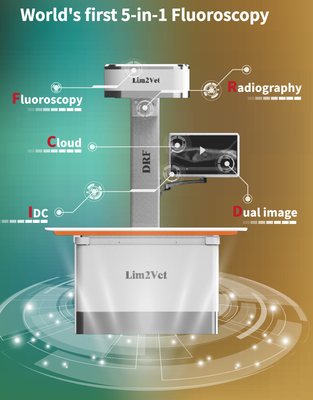 32 kW sprzęt medyczny weterynarii Maszyna fluoroskopii w czasie rzeczywistym DR